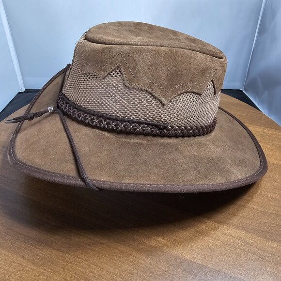 Sirocco Wide Brim Suede Sun Hat | American Hat Makers | Mocha | NWT | XX-LARGE - Picture 5 of 10